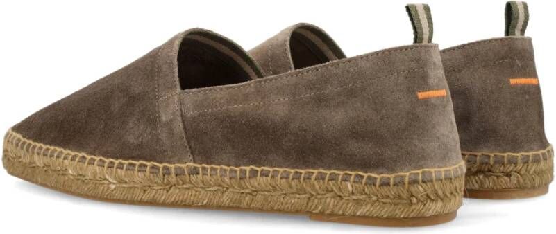 Castañer Suède Instap-Espadrilles met Geborduurde Details Green Heren