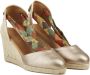 Castañer Groene Sleehak Espadrilles Beige Dames - Thumbnail 2