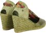 Castañer Groene Sleehak Espadrilles Yellow Dames - Thumbnail 3