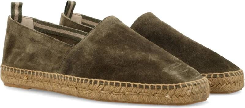 Castañer Groene Suède Espadrilles Green Heren