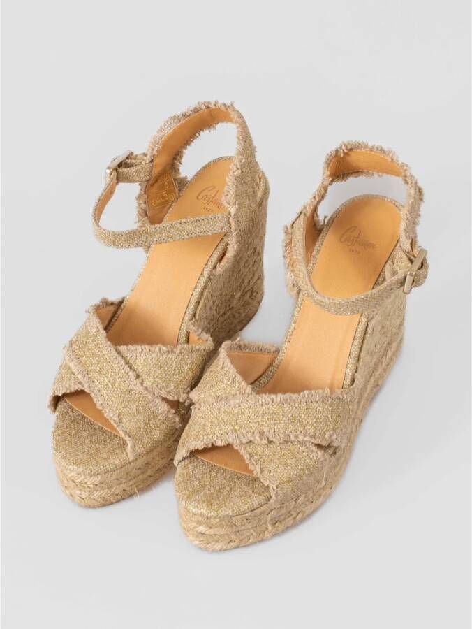 Castañer Handgemaakte Espadrilles met Open Teen Beige Dames