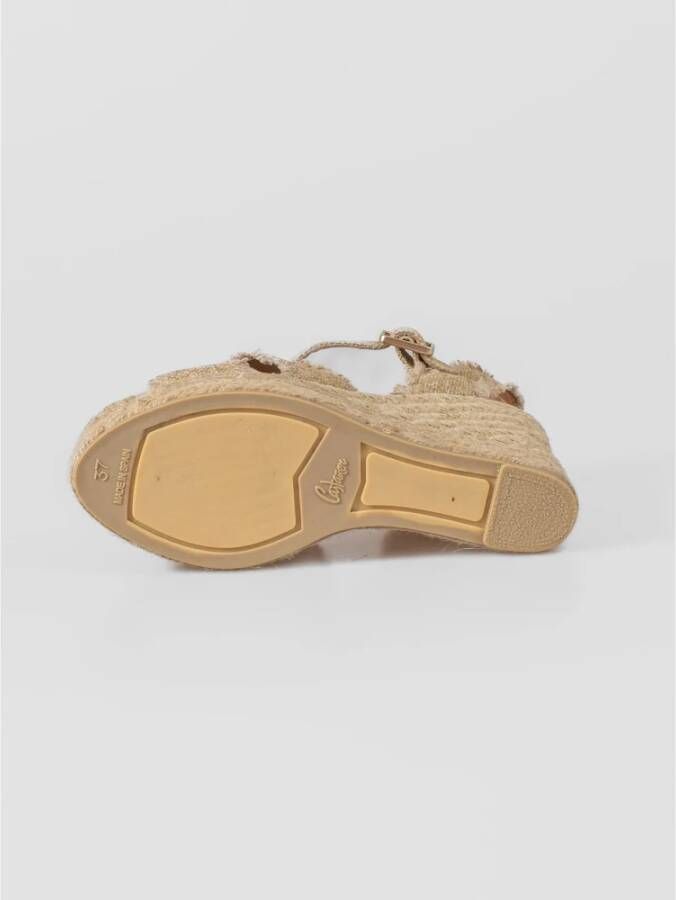 Castañer Handgemaakte Espadrilles met Open Teen Beige Dames