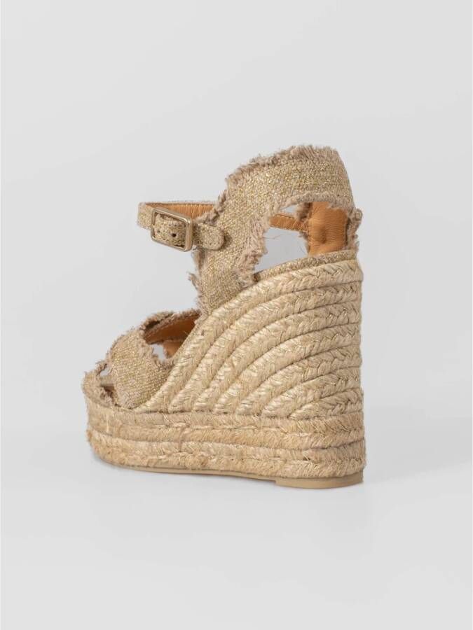 Castañer Handgemaakte Espadrilles met Open Teen Beige Dames