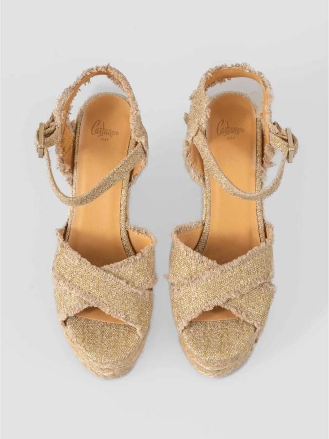 Castañer Handgemaakte Espadrilles met Open Teen Beige Dames