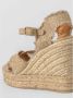 Castañer Handgemaakte Espadrilles met Open Teen Beige Dames - Thumbnail 6