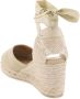 Castañer Handgemaakte Wedge Espadrilles met Lint Binden Blue Dames - Thumbnail 12