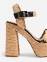 Castañer Agnes Multicolor Plateau Sandaal Beige Dames - Thumbnail 6