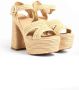 Castañer Beige Platform Sandalen Adriana Stijl Beige Dames - Thumbnail 7