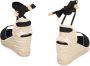 Castañer Jute wedge espadrilles met strikband Black Dames - Thumbnail 4