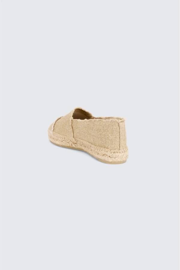 Castañer Kampala Espadrilles van Canvas en Raffia Beige Dames