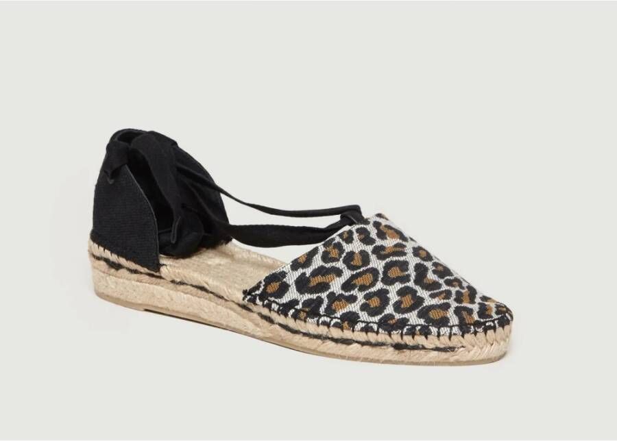 Castañer Leopard Print Espadrilles Sleehak Sandalen Black Dames