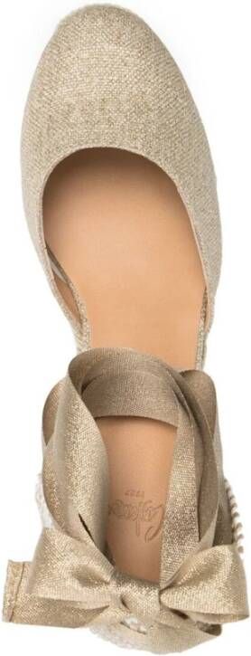 Castañer Licht Goud Carina Espadrille Beige Dames