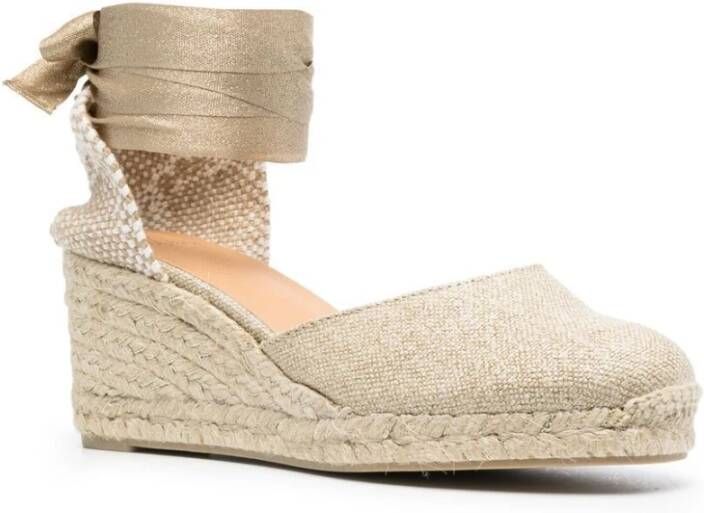 Castañer Licht Goud Carina Espadrille Beige Dames