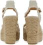 Castañer Linnen Espadrille met Verstelbare Gespsluiting White Dames - Thumbnail 3