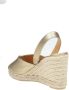 Castañer Metallic Leren Espadrilles met Jute Sleehak Yellow Dames - Thumbnail 6