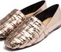 Castañer Metallic leren handgeweven instap slippers Yellow Dames - Thumbnail 3