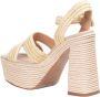 Castañer Natuurlijke platform sandalen met enkelveter Beige Dames - Thumbnail 3