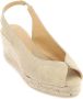 Castañer Open Teen Espadrilles met Touw Sleehak Beige Dames - Thumbnail 10