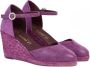 Castañer Paarse Suède Espadrilles met Sleehak Purple Dames - Thumbnail 3