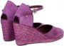 Castañer Paarse Suède Espadrilles met Sleehak Purple Dames - Thumbnail 4