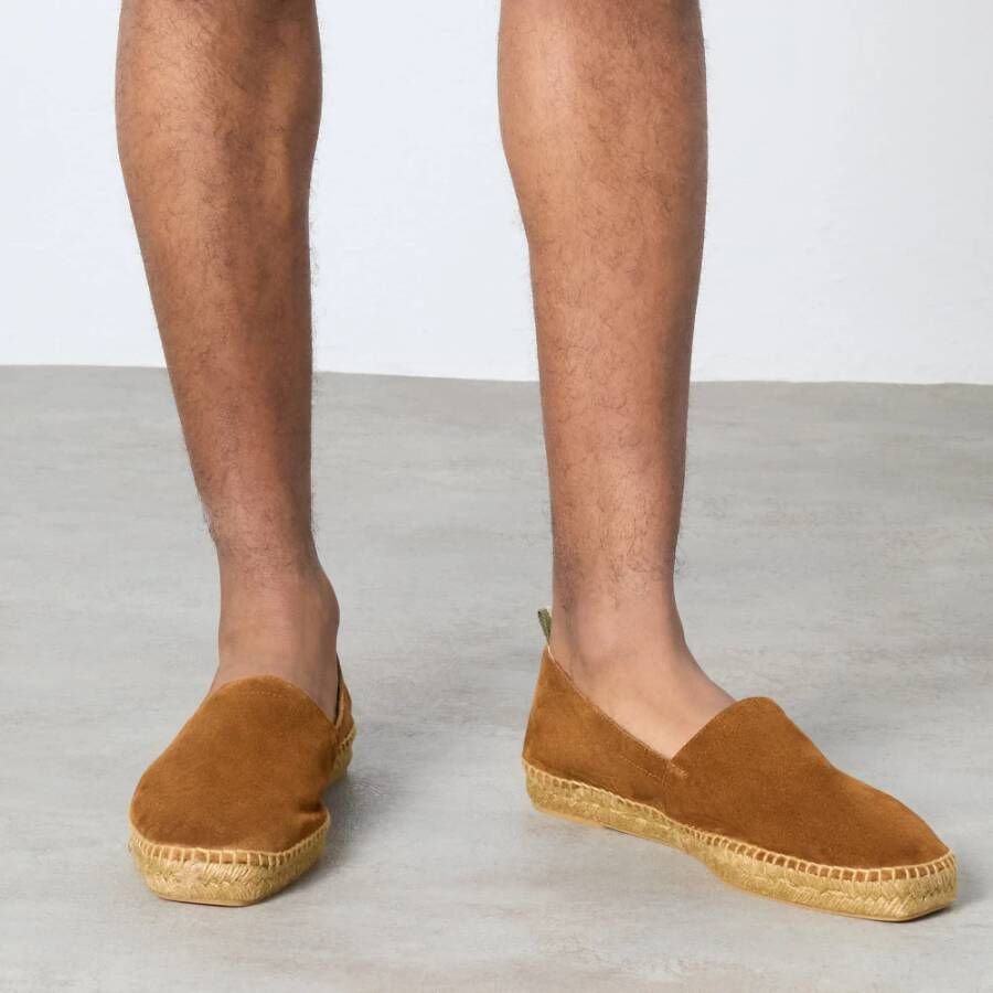 Castañer Pablo espadrilles van splitleer met taupe jute met de hand genaaid in Spanje. Brown Heren