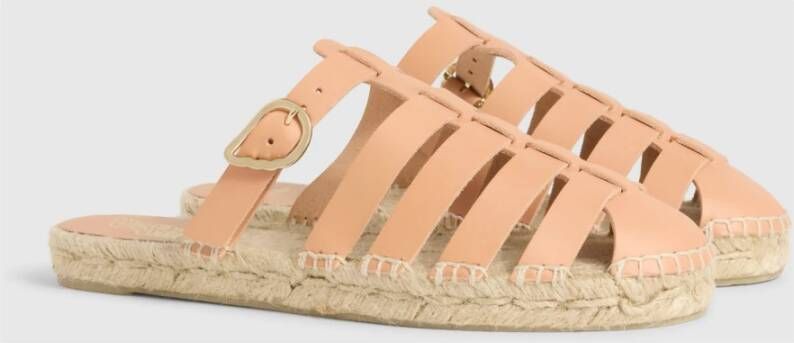 Castañer Platte Espadrilles Lesvos Ags 210 Beige Dames