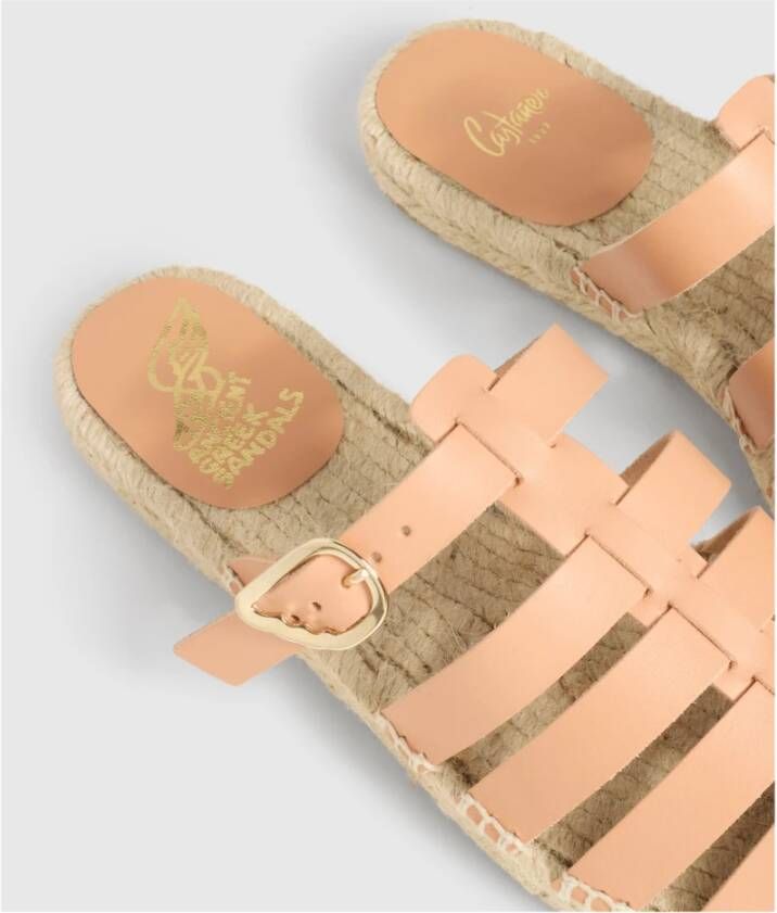 Castañer Platte Espadrilles Lesvos Ags 210 Beige Dames