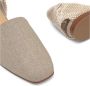 Castañer Platte Linnen Metallische Espadrille Gray Dames - Thumbnail 5