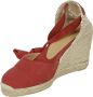 Castañer Carina 8 002 Sleehak Espadrilles Red Dames - Thumbnail 5