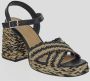 Castañer Geweven Raffia Kruisband Sandalen Multicolor Dames - Thumbnail 5