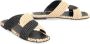 Castañer Prado slipper van raffia met schapenleren details - Thumbnail 3