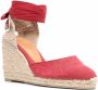 Castañer Rode Carina Wedge Espadrilles Red Dames - Thumbnail 5