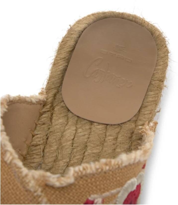 Castañer Rosana Etro T 273 · Platte Espadrille Beige Dames