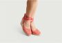 Castañer Roze Gehaakte Sleehak Espadrilles Pink Dames - Thumbnail 3