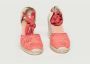 Castañer Roze Gehaakte Sleehak Espadrilles Pink Dames - Thumbnail 4