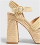 Castañer Beige Platform Sandalen Adriana Stijl Beige Dames - Thumbnail 3