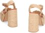 Castañer Faye raffia sandalen met enkelband met zij metalen gesp en 13 cm hak. Beige Dames - Thumbnail 10