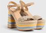 Castañer Kleurrijke Platform Sandalen Anne Beige Dames - Thumbnail 3