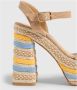 Castañer Kleurrijke Platform Sandalen Anne Beige Dames - Thumbnail 6