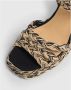 Castañer Rafia Geweven Sandalen Zwart Multicolor Dames - Thumbnail 6