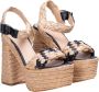 Castañer Agnes Multicolor Plateau Sandaal Beige Dames - Thumbnail 2