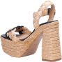 Castañer Agnes Multicolor Plateau Sandaal Beige Dames - Thumbnail 3