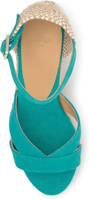 Castañer Sleehaksandalen MET 7 CM HAK Green Dames