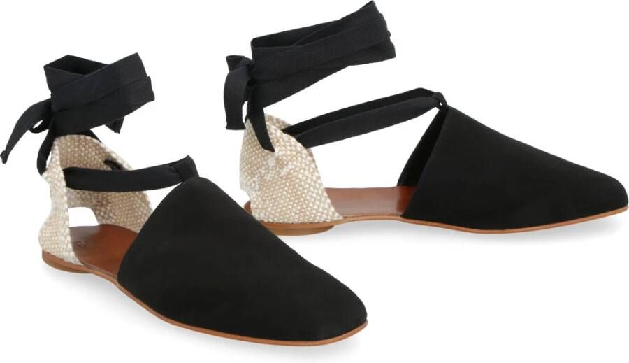 Castañer Suede Espadrilles met Strikband Black Dames