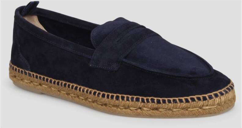 Castañer Suède Loafers met Jute Tussenzool Blue Heren