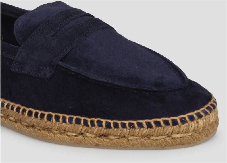 Castañer Suède Loafers met Jute Tussenzool Blue Heren