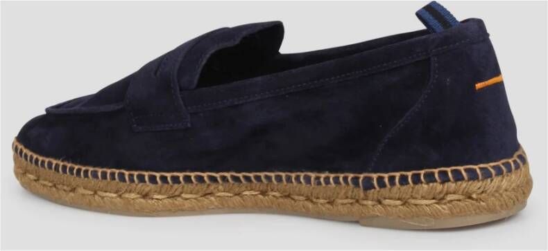 Castañer Suède Loafers met Jute Tussenzool Blue Heren