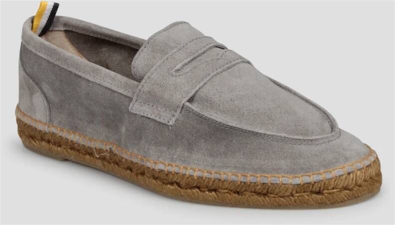 Castañer Suède Loafers met Jute Tussenzool Gray Heren