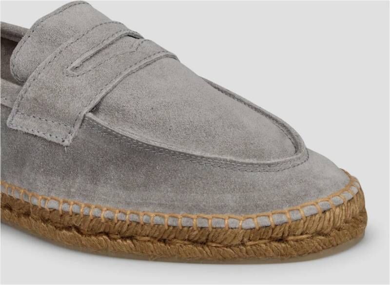 Castañer Suède Loafers met Jute Tussenzool Gray Heren