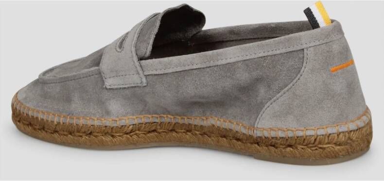 Castañer Suède Loafers met Jute Tussenzool Gray Heren